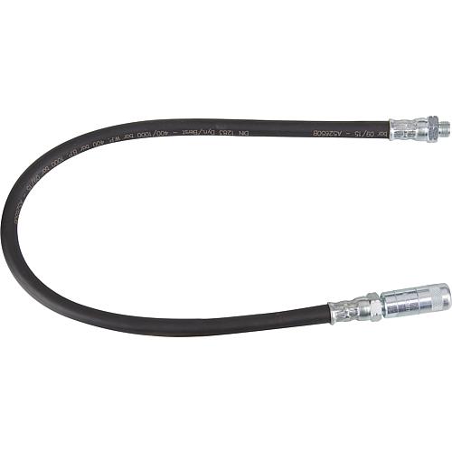 Tuyau metallique flexible HP caoutchouc 1200 bars avec 4 becs a machoire hydraulique R 1/8", 500 mm de long      ";