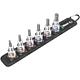 Kit de cliquets à pipe 1/2", pour six pans creux, avec fonction de retenue, 8 pièces Standard 1