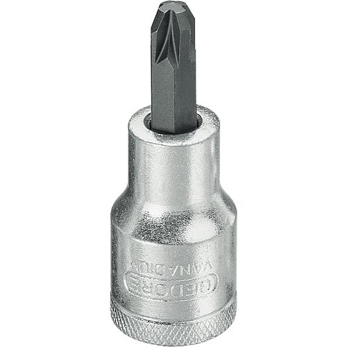 Douilles tournevis 1/2" Phillips, métrique, courte