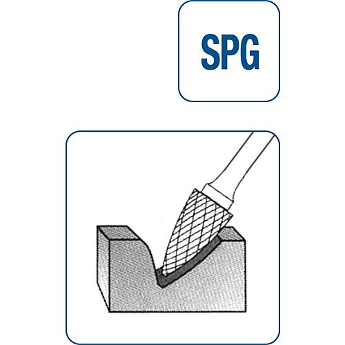 tiges fraisées métalliques, métal dur, arc pointu Standard 3