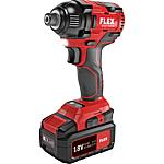 Boulonneuse à choc sans fil FLEX® 1/4", 18 V, ID 1/4" 18.0-EC/5.0 Set, avec 2x batteries 5,0 Ah et chargeur