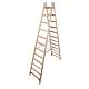 Echelle double, bois H de travail 4,54 H reelle 2,20 Longueur 3,30 marches 2x12