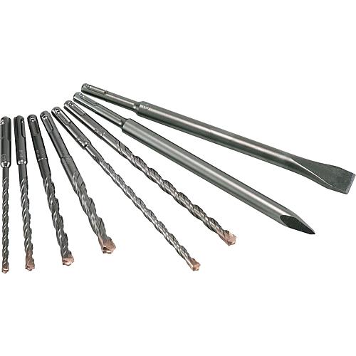 Kit de forets et burins, SDS-Plus, 8 pièces Standard 1