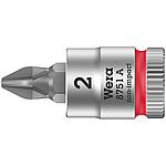 Douilles pour cliquet Phillips 8751 A Clé à embout à emmanchement 1/4", courte