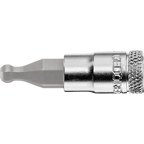 Jeu de douilles tournevis 1/4" à tête sphérique, métrique, court Anwendung 1