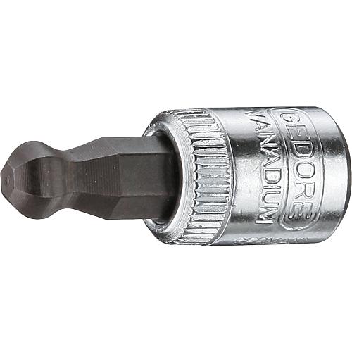 Jeu de douilles tournevis 1/4" à tête sphérique, métrique, court Standard 1