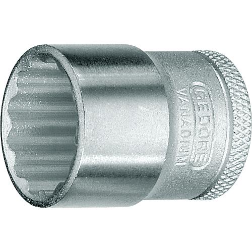 Douilles pour cliquet 3/8" mâle douze pans, métrique, courte Standard 1