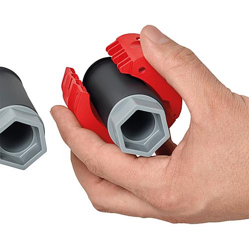 Coupe-tubes BiX® pour tubes en plastique et  manchons d´étanchéité Anwendung 8