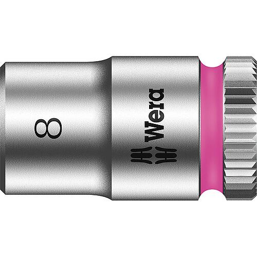 Douilles pour cliquet 6 pans Wera 8790 HMA à emmanchement 1/4", métrique, courtes, SW 8,0 x 23 mm