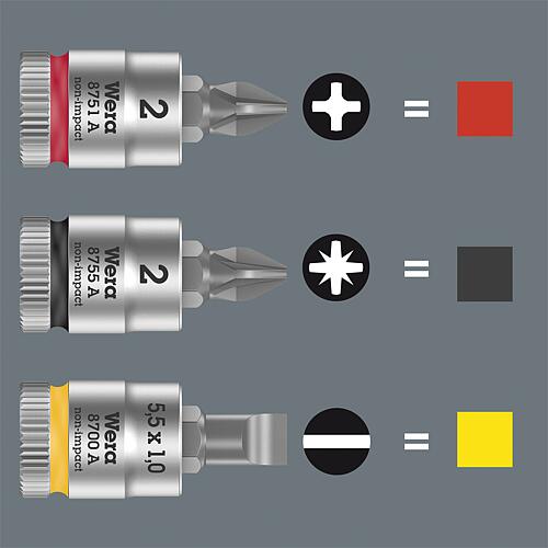 Douilles pour cliquet Phillips 8751 A Clé à embout à emmanchement 1/4", courte Anwendung 3