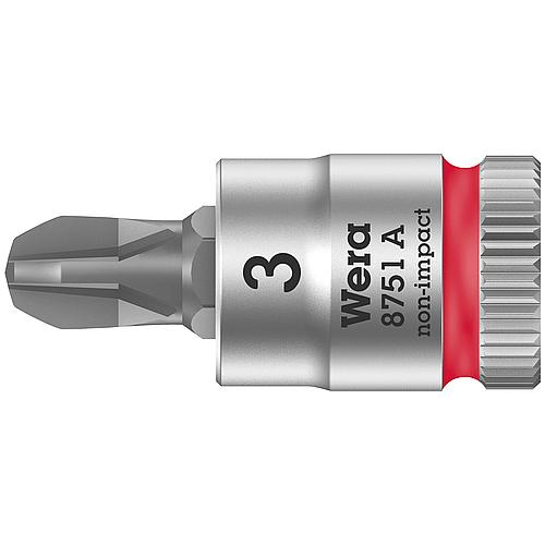 Douilles pour cliquet Wera 8751 A Noix à embout à emmanchement 1/4", courte, PH3 x 28 mm