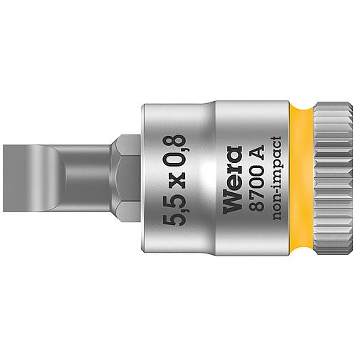 Douilles pour cliquet 8700 A FL Noix à embout avec entraînement 1/4", métrique, courte Standard 1