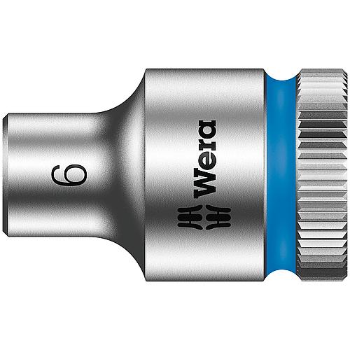 Douilles pour cliquet 6 pans Wera 8790 HMB à emmanchement 3/8", métrique, courtes, SW 6,0 x 29 mm