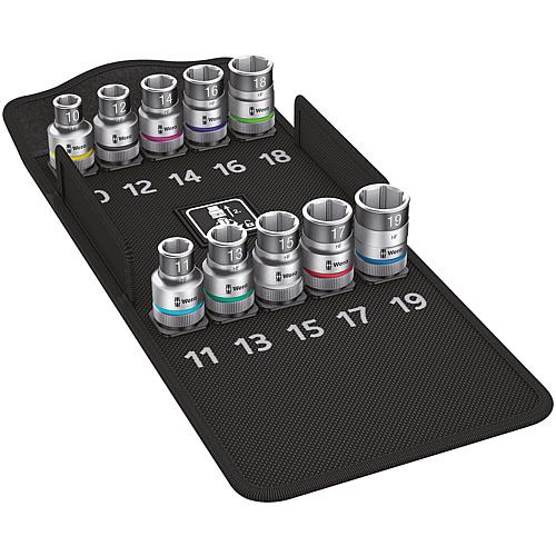 Kit de cliquets à pipe 1/2", pour vis à six pans creux, 10 pièces Standard 1