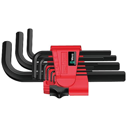 Jeu de clés pour serrage angulaire 950/9 Hex-Plus 7, pour six pans creux, 9 pièces, courtes, surface Blacklaser Standard 1
