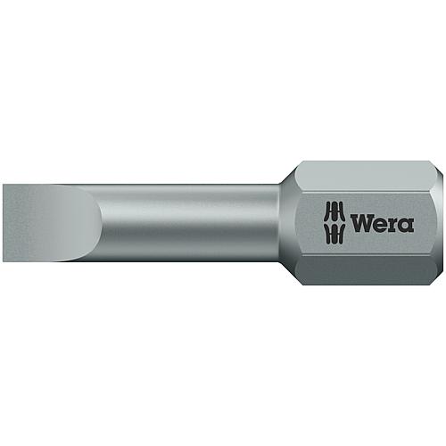 Embout 800/1 TZ WERA, hexagonal 1/4" pour fente, très rigide