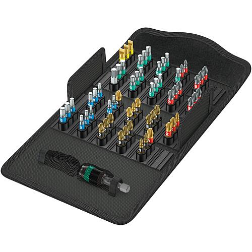 Jeu d'embouts à pointe diamantée avec zone BiTorsion, à fente, Phillips, Pozidriv, Torx®, à six pans creux, 61 pièces Standard 1