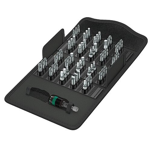 Jeu d'embouts durs avec zone de torsion, à fente, Phillips, Pozidriv, Torx®, à six pans creux, 61 pièces Standard 1