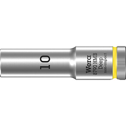 Douilles pour cliquet 6 pans Wera 8790 HMB Deep à emmanchement 3/8", métrique, longues, SW 10,0 x 64 mm