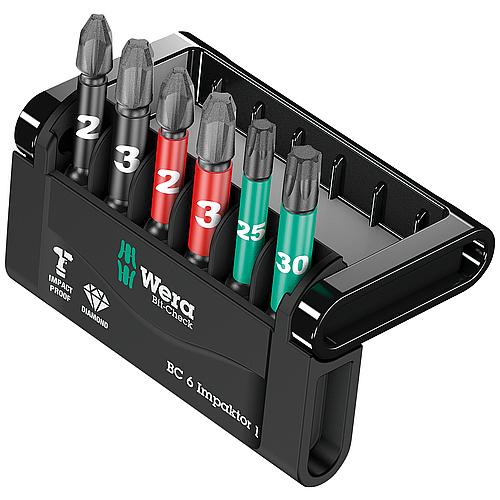 Kit d'embouts WERA 6 pieces Phillips, pozidriv, TORX pour clé à cliquet