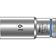 Douilles pour cliquet 6 pans Wera 8790 HMB Deep à emmanchement 3/8", métrique, longues, SW 19,0 x 64 mm