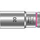 Douilles pour cliquet 6 pans Wera 8790 HMB Deep à emmanchement 3/8", métrique, longues, SW 20,0 x 64 mm