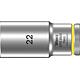 Douilles pour cliquet 6 pans Wera 8790 HMB Deep à emmanchement 3/8", métrique, longues, SW 22,0 x 64 mm