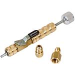 Outil de vanne Schrader 1/4" + adapteur 5/16“