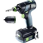 Akku-Bohrschrauber Festool TXS 18 C 3,0-Plus, 18 V mit 2x 3,0 Ah Akkus und Ladegerät