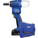 Pinces pour rivets borgnes sans fil, 18 V avec 1 batterie 2,0 ah, Chargeur en L-BOXX®.