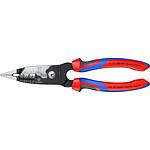 Pince d'électricien multifonctions, longueur 200 mm, brunie, poignées multi-composants