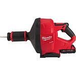 Nettoyeur de tuyaux sans fil Milwaukee M18FDCPF10-201C, 18 V, spirale 10 mm, avec 1 batterie 2,0 Ah et Chargeur