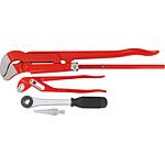 Kits d'outillage II, 3 pièces, clé étagée, pince à tuyaux S-Maul, pince à pompe à eau