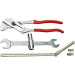 Kits d'outillage III, 3 pièces, Sanitaire, robinet de garde et pinces-clés