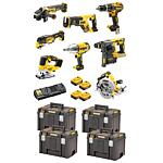 Kit de batteries DeWALT DCK865P4T-QW, 18 V, 8 pièces avec 4 batteries 5,0 Ah Li-Ion et chargeur double
