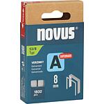 Agrafes à fil fin Novus type A 53/8 galvanisées, superdures
Cond. = 1800 Pièces