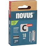 Agrafe à dos étroit NOVUS type C 4/18 galvanisée Cond. : 1000 Pièces