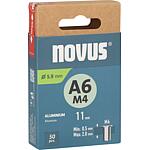 Écrous borgnes Novus type A6M4 alu 6 x 11,0 mm
Cond. = 50 Pièces