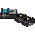 Kit de batteries MAKITA 18V avec 2x Batteries 5,0 Ah et chargeur rapide