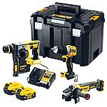 Kit d'outils sans fil DeWalt, 18 V
3 pièces
avec 2 batteries de 5,0 Ah et un chargeur