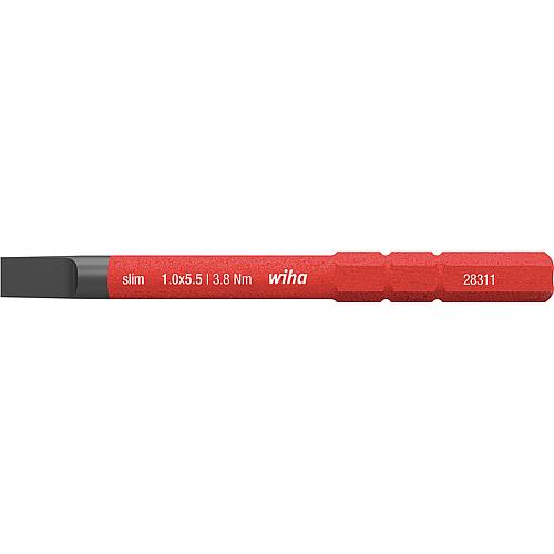 Fente VDE slimBit wiha 283110 electric Vario, SL5,5 x 1,0 x 75 mm