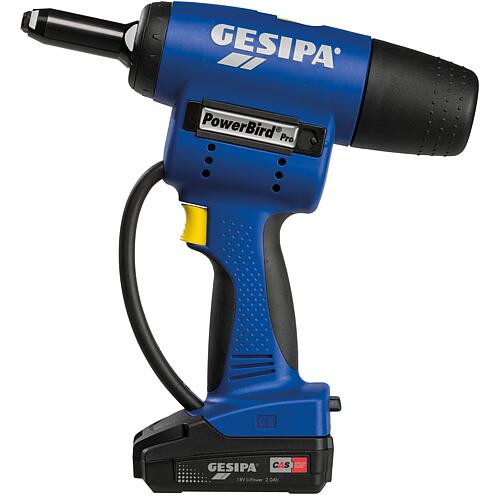Pince à riveter sans fil PowerBird® Pro Gold Edition, 18 V avec 1 x batterie 2,0 Ah Standard 1