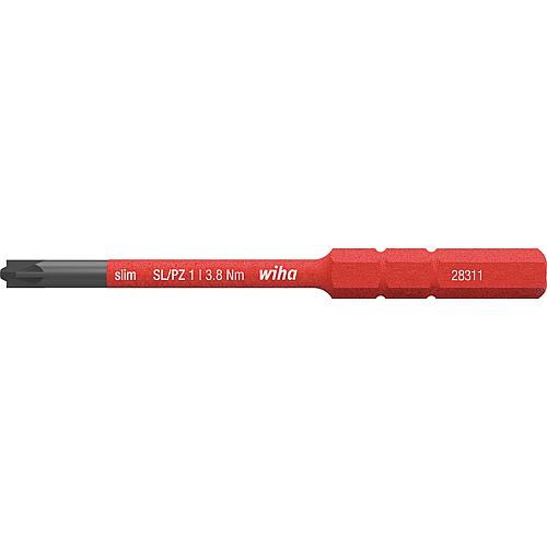 VDE-PlusMinus Pozidriv/fente slimBit wiha 283114 electric Vario, SL/PZ1 x 75 mm