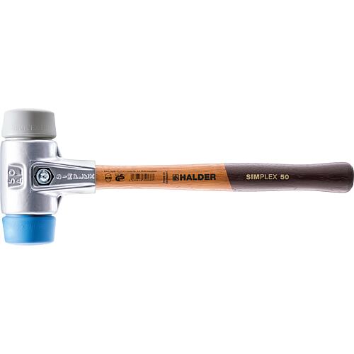Massette SIMPLEX avec corps en aluminium et manche en bois, TPE-soft/TPE-mid