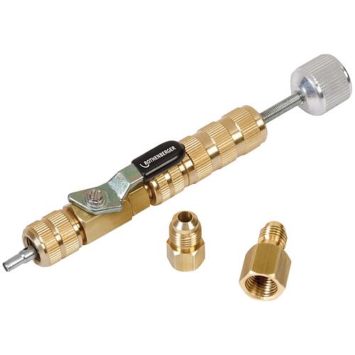 Outil de vanne Schrader 1/4" + adapteur 5/16“ Standard 1