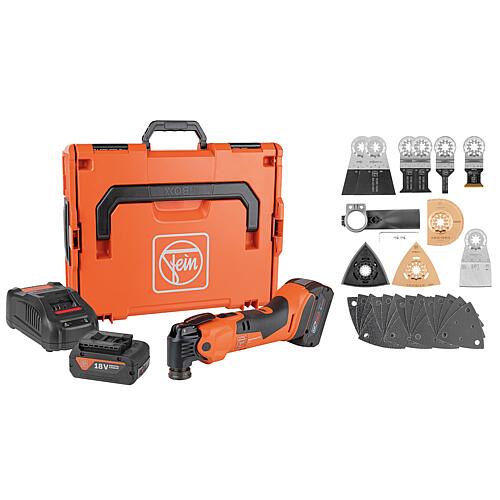 Outil multiple sans fil Fein 18V AMM 500 Plus Top avec 2x batteries 4,0 Ah et chargeur
