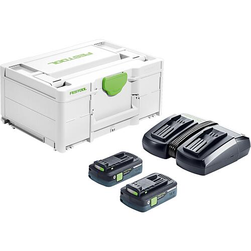 Kit sans fil 18 V SYS avec 2 batteries 4,0 Ah et double chargeur Standard 1