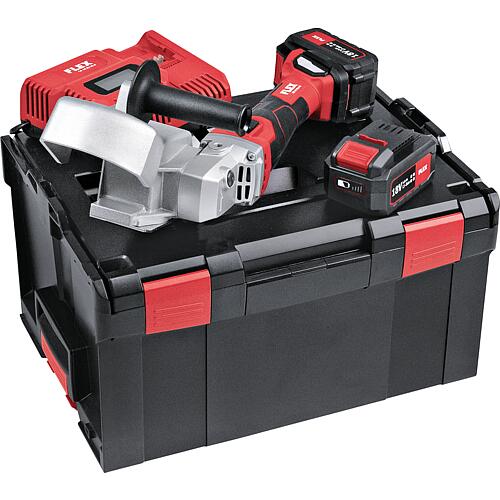Fraiseuse d'encastrement pour support de gouttière RFE 40 EC, 18 V avec 2 batteries 5,0 Ah et chargeur