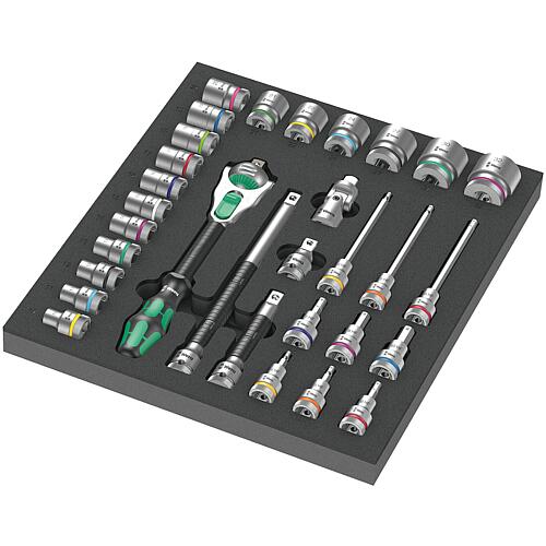 Jeu de clés à douille WERA Zyklop 8000 C 31 pièces 1/2" en mousse