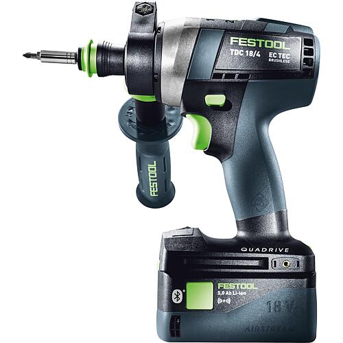 Perceuse-visseuse sans fil Festool 18 V TDC 18/4 5,0/4,0 I-Plus QUADRIVE avec 1x batterie 4 Ah et 1x batterie 5 Ah et chargeur ave